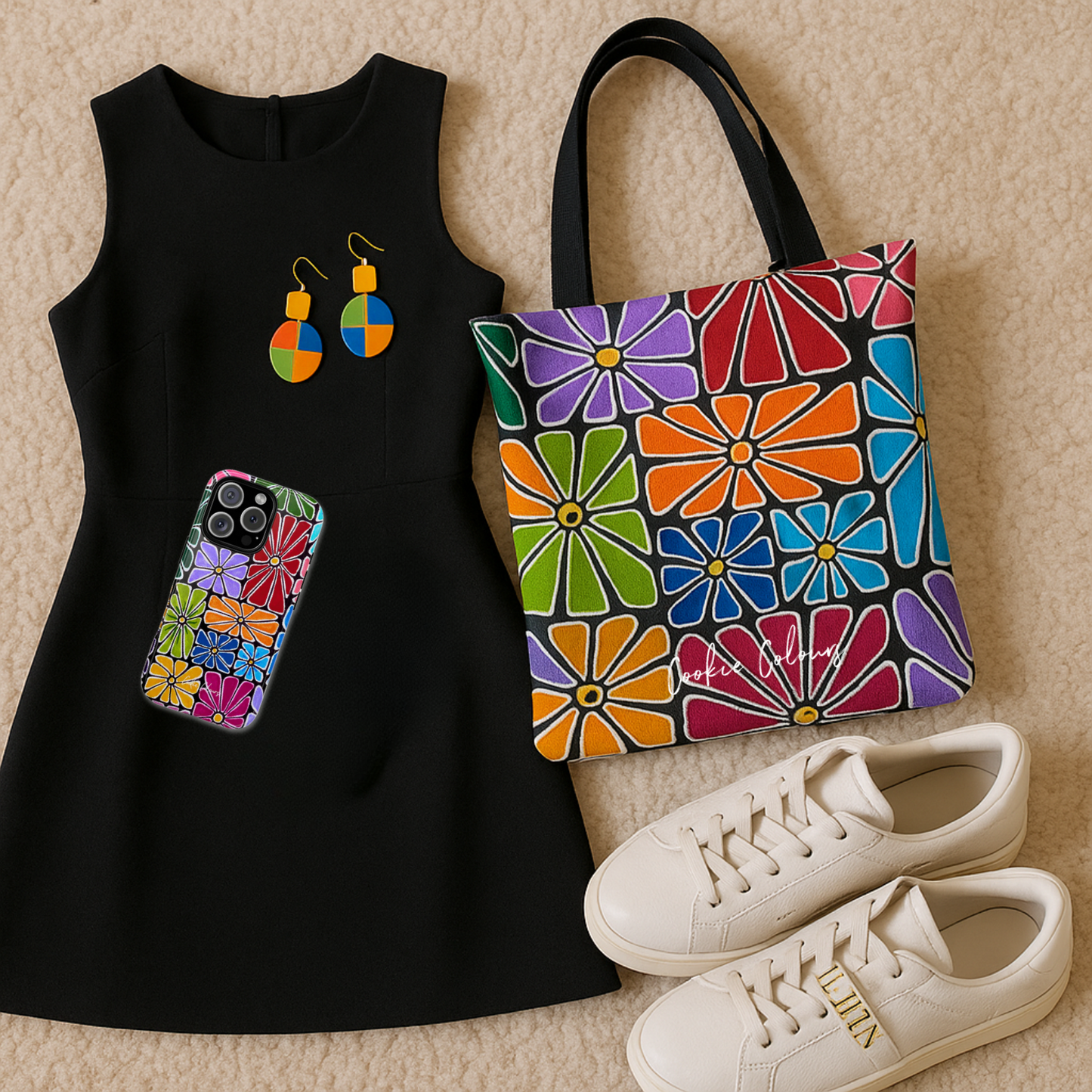 Boxed Bloom Burst | Tote Bag